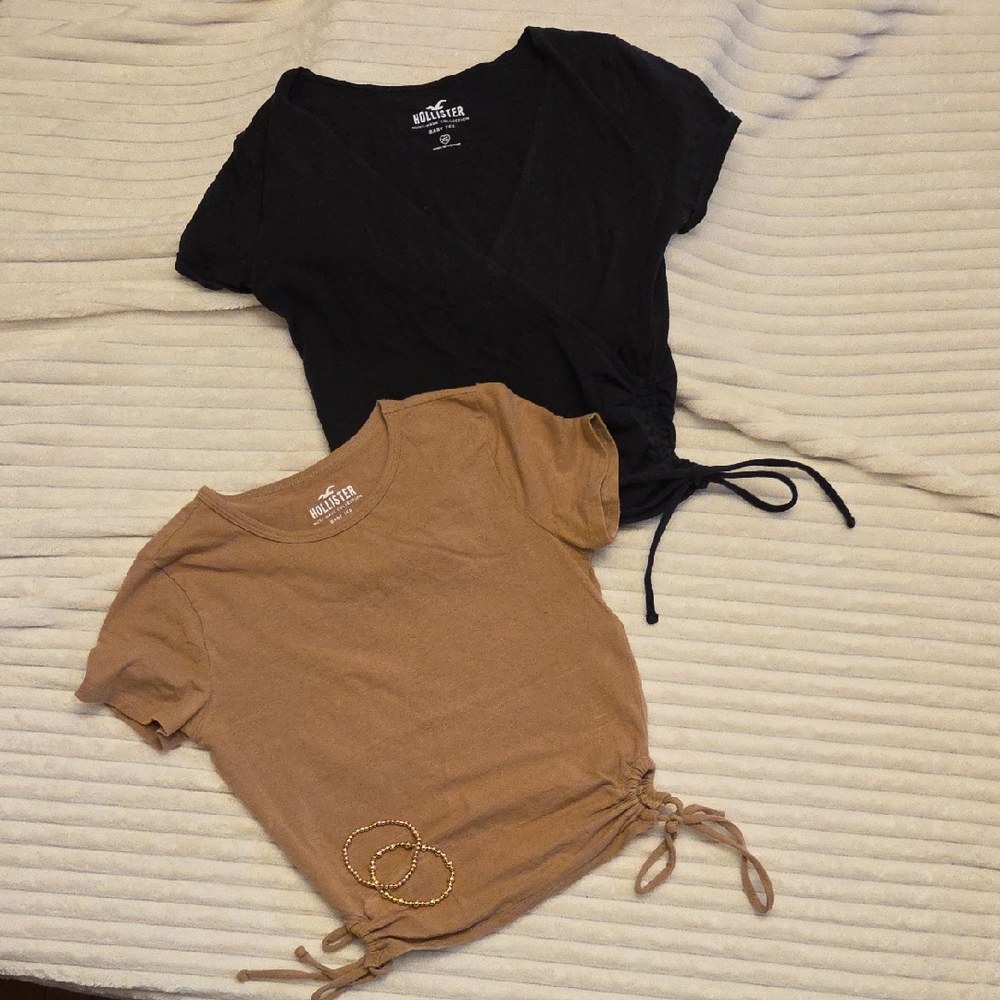Hollister- Black and Brown Women's Tops